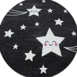 Kinderteppich Rund - Anna Sterne Grau