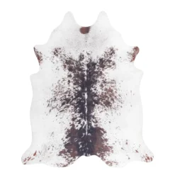 Kuhfell - Bovine Weiß Dunkelbraun - 155x190cm