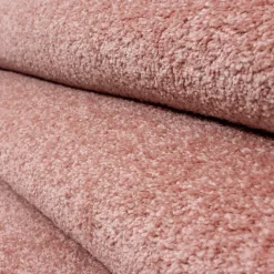 Kurzflor Teppich Rund - Asa Rosa