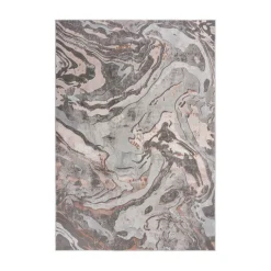 Marmor Teppich - Erio Marbled Grau Rosa