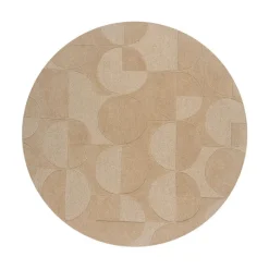 Moderner Teppich Rund - Mozo Gigi Beige Creme - Ø 160cm