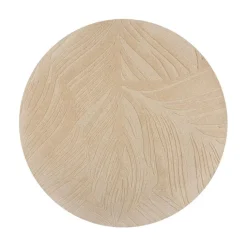 Moderner Teppich Rund - Solacio Leaves Beige - Ø 160cm