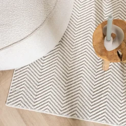 Nachhaltiger Teppich - Lorre Lines Creme Grau