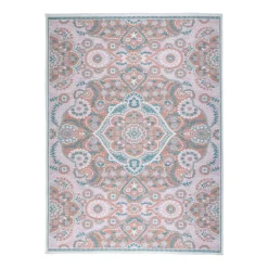 Outdoor Teppich Boho - Vedra Medaillon Rosa