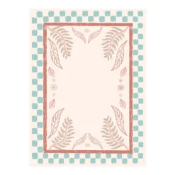 Outdoor-Teppich - Oasis Leaves Blau Rot
