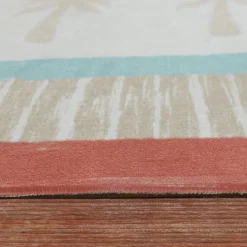 Outdoor-Teppich - Oasis Palm Blau Rot