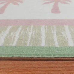 Outdoor-Teppich - Oasis Palm Rosa Grün