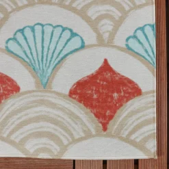 Outdoor-Teppich - Oasis Shell Blau Rot