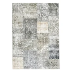 Patchwork Teppich - Lago Grau