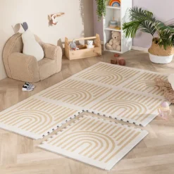 Puzzlematte - Alfie Grid Beige - 120x180cm