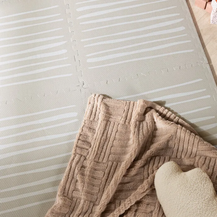 Puzzlematte - Alfie Stripes Grau/Beige - 120x180cm