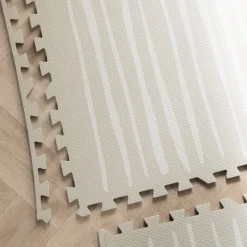 Puzzlematte - Alfie Stripes Grau/Beige - 120x180cm