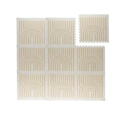 Puzzlematte - Alfie XL Grid Beige - 180x180cm