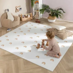 Puzzlematte - Alfie XL Rainbow Weiß - 180x180cm