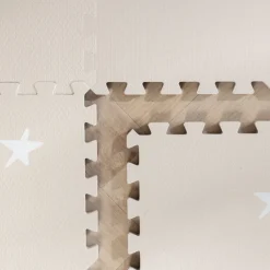 Puzzlematte - Alfie XL Stars Grau/Beige - 180x180cm