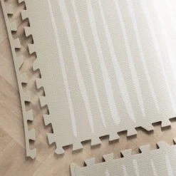 Puzzlematte - Alfie XL Stripes Grau/Beige - 180x180cm