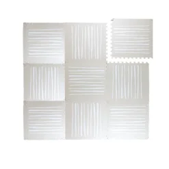 Puzzlematte - Alfie XL Stripes Grau/Beige - 180x180cm