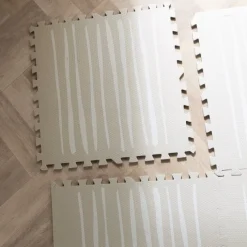 Puzzlematte - Alfie XL Stripes Grau/Beige - 180x180cm