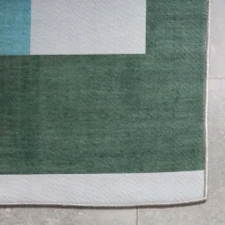 Retro In - & Outdoorteppich - Pop Lines Grün