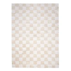 Retro Teppich - Gambit Creme Weiß