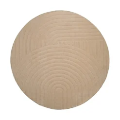 Runder Teppich Wohnzimmer - Charm Curves Beige