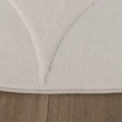 Runder Teppich Wohnzimmer - Charm Circles Weiß