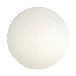 Runder Teppich Wohnzimmer - Charm Waves Weiß