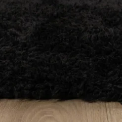 Shaggy Teppich - Blaze Schwarz