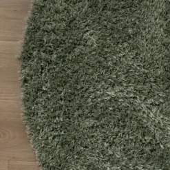 Shaggy Teppich Rund - Blaze Grün
