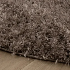 Shaggy Teppich Rund - Blaze Taupe