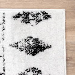 Skandinavische Teppich - Scandi Noak Schwarz Weiß