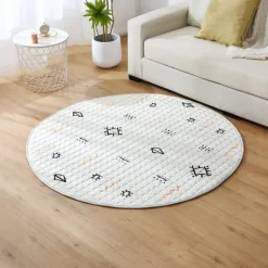 Spielteppich Baby Rund - Noa Aztec Creme- Ø 150cm