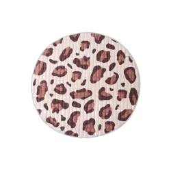Spielteppich Baby Rund - Noa Panter-Druck Braun - Ø 150cm