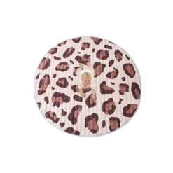 Spielteppich Baby Rund - Noa Panter-Druck Braun - Ø 150cm