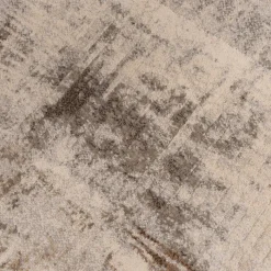 Teppich Abstrakt Rund - Xavier Scratch Taupe Grau