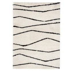 Teppich Hochflor - Grand Wire Creme Schwarz