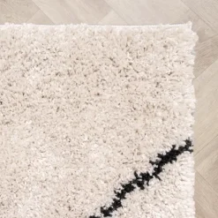 Teppich Hochflor - Sensa Pair Creme Schwarz