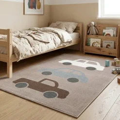 Teppich Kinderzimmer - Bowie Auto Taupe