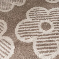 Teppich Kinderzimmer - Bowie Blume Taupe
