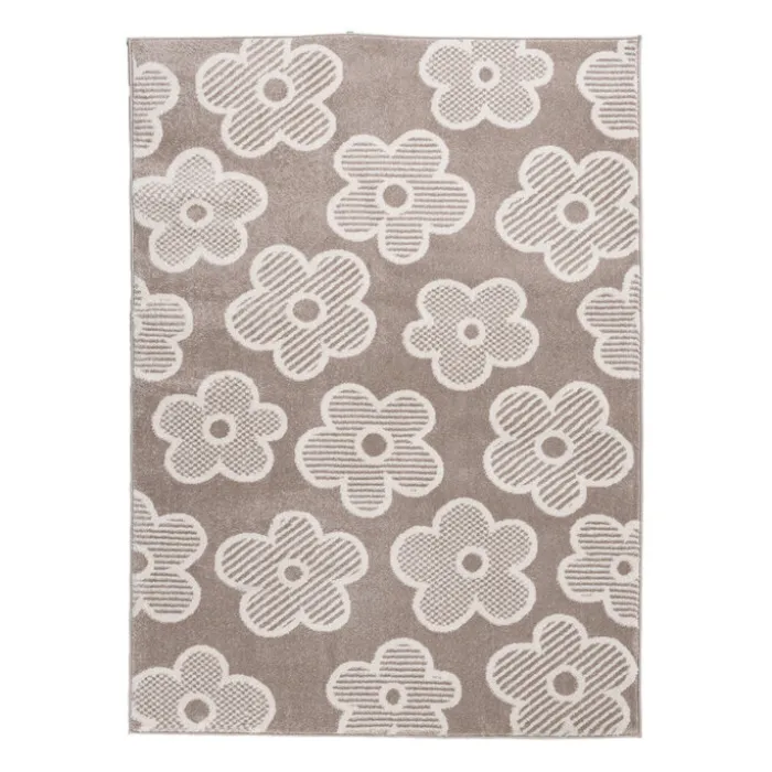Teppich Kinderzimmer - Bowie Blume Taupe