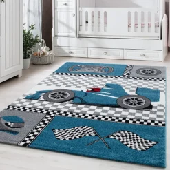 Teppich Kinderzimmer - MilaAuto Blau