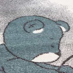 Teppich Kinderzimmer Rund - Anna Bär Blau