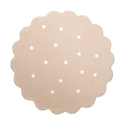 Teppich Kinderzimmer Rund - Cloudy Dots Beige