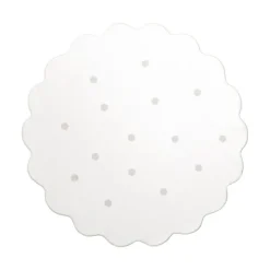 Teppich Kinderzimmer Rund - Cloudy Dots Weiß