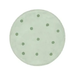 Teppich Kinderzimmer Rund - Lou Dots Grün