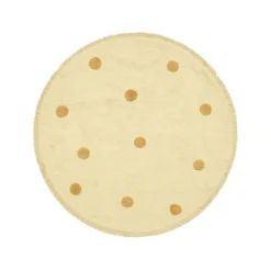 Teppich Kinderzimmer Rund - Lou Dots Gelb