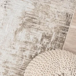 Teppich Modern - Hendrix Grunge Creme Grau