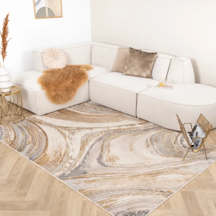 Teppich Modern - Leonore Noce Creme Braun