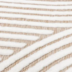 Teppich Modern - Nori Curves Weiß Taupe