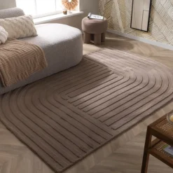 Teppich Organisch - Flowy Lines Taupe